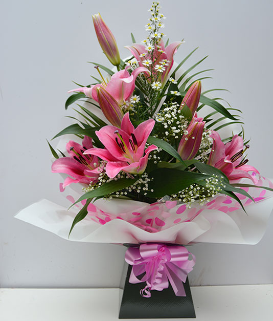 Mothersday Flowers - Hand Tied Lilies Selection