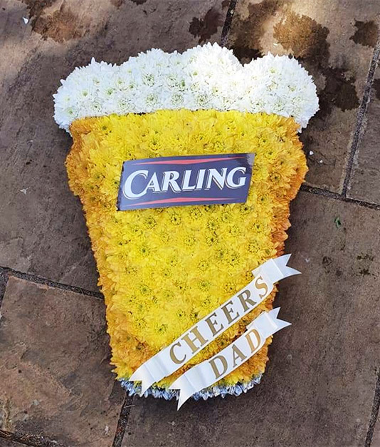 Bespoke Floral Tribute - Carling Beer