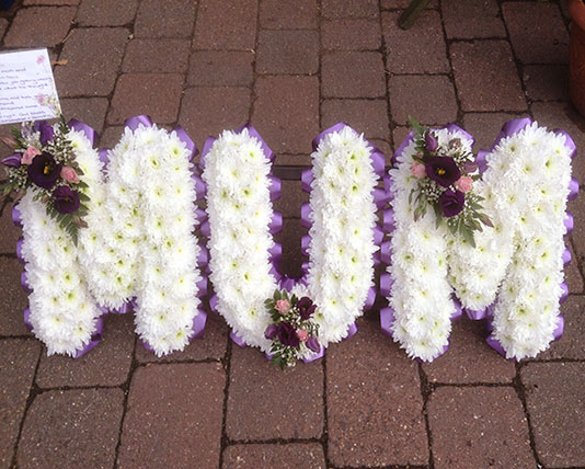 Lettered Floral Tribute 2 (Mum)