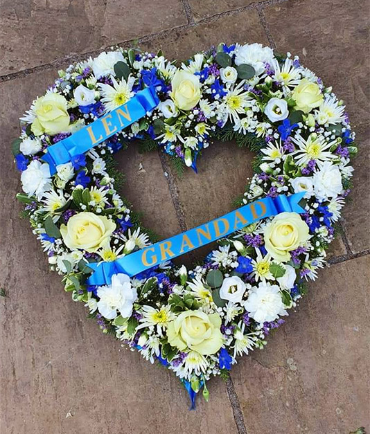 Personalised Open Heart Funeral Tribute