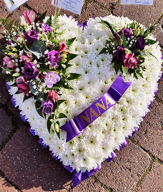Personalised Solid Hearts Funeral Tribute
