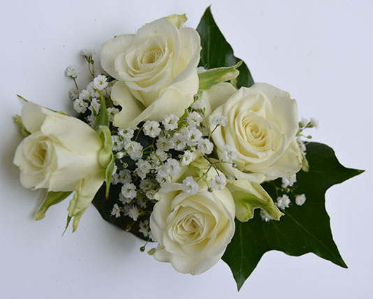 Wedding Buttonholes White Roses