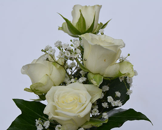 Wedding Buttonholes White Roses