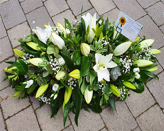 Casket Top Lillies