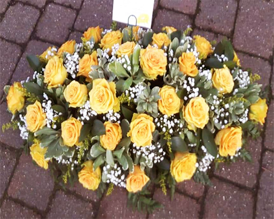 Casket Top Roses