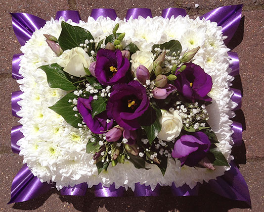Purple Roses Floral Cushion
