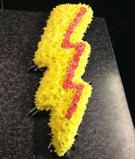 Lightning Bolt Bespoke Flowers Design