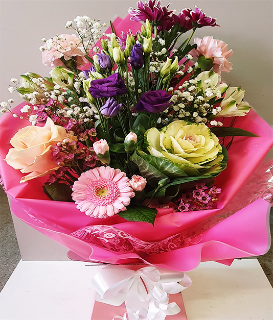 Valentines Flowers - Hand Tied Mix